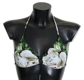 Dolce & Gabbana Multicolor Floral Print Halter Swimwear Bikini Top -   -  Dolce & Gabbana.